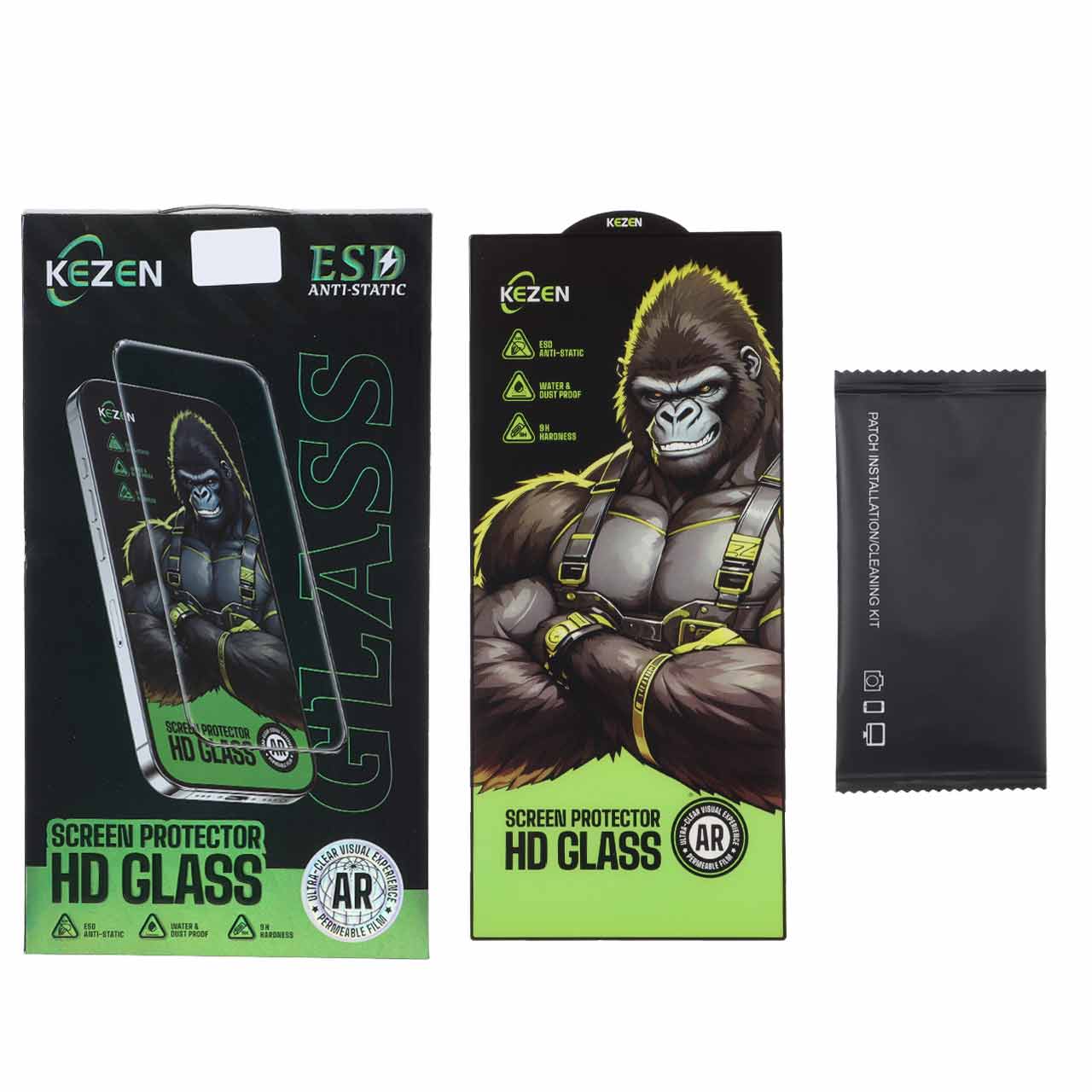 محافظ صفحه نمایش شیشه ای Full Cover Kezen Anti Static ESD مدل Samsung Galaxy S24 Ultra (پک دار)